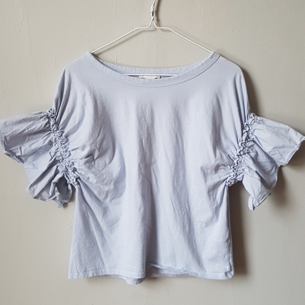 H&M baby blue blouse